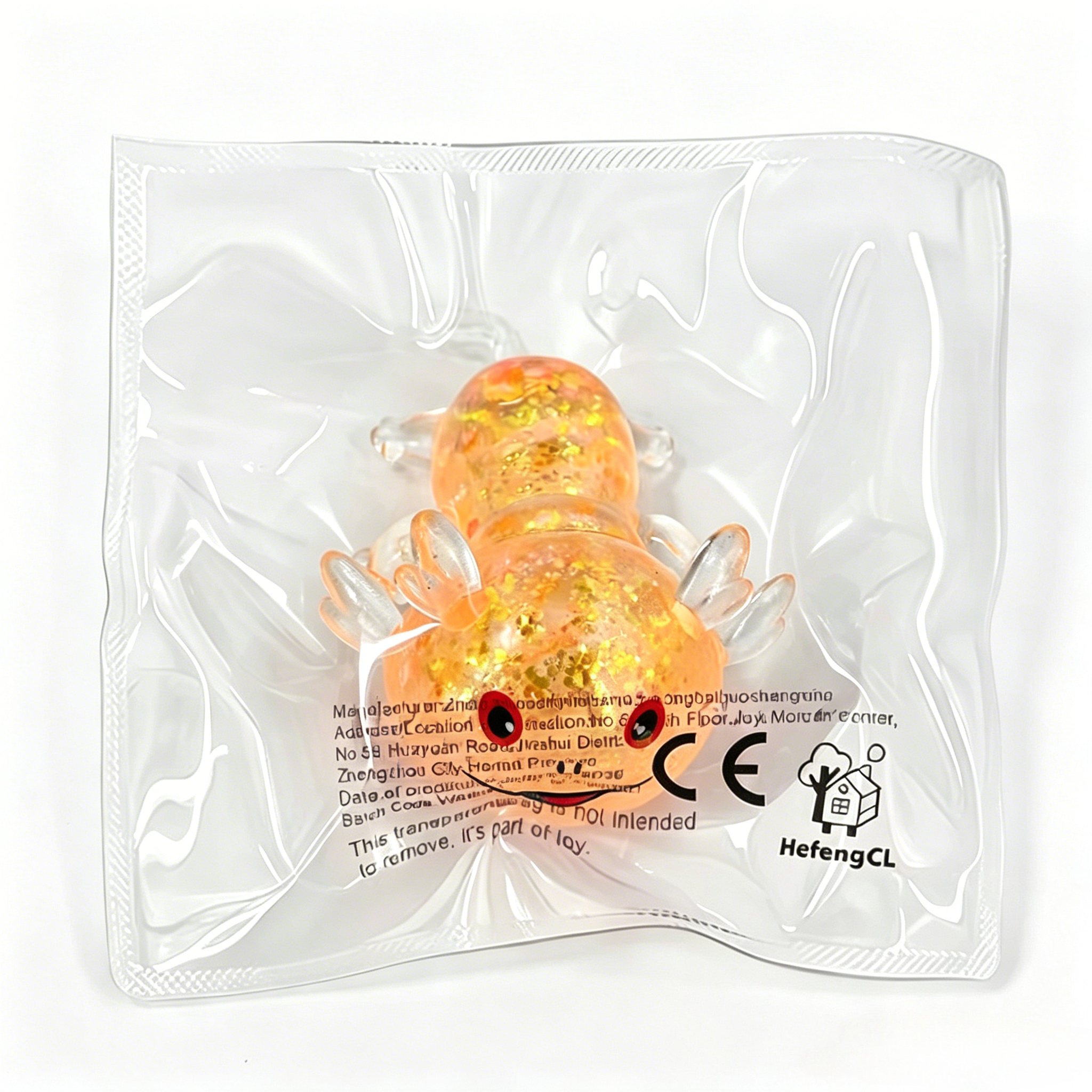 Glitter Cute Salamander Squeeze Toy, Mini